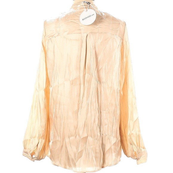 NWT Ivory tall mandarin collar button down shirt - Picture 2 of 8